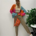 cardigan corto senza bottoni colourfull